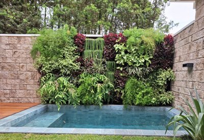 Projeto de jardim vertical moderno em São Paulo