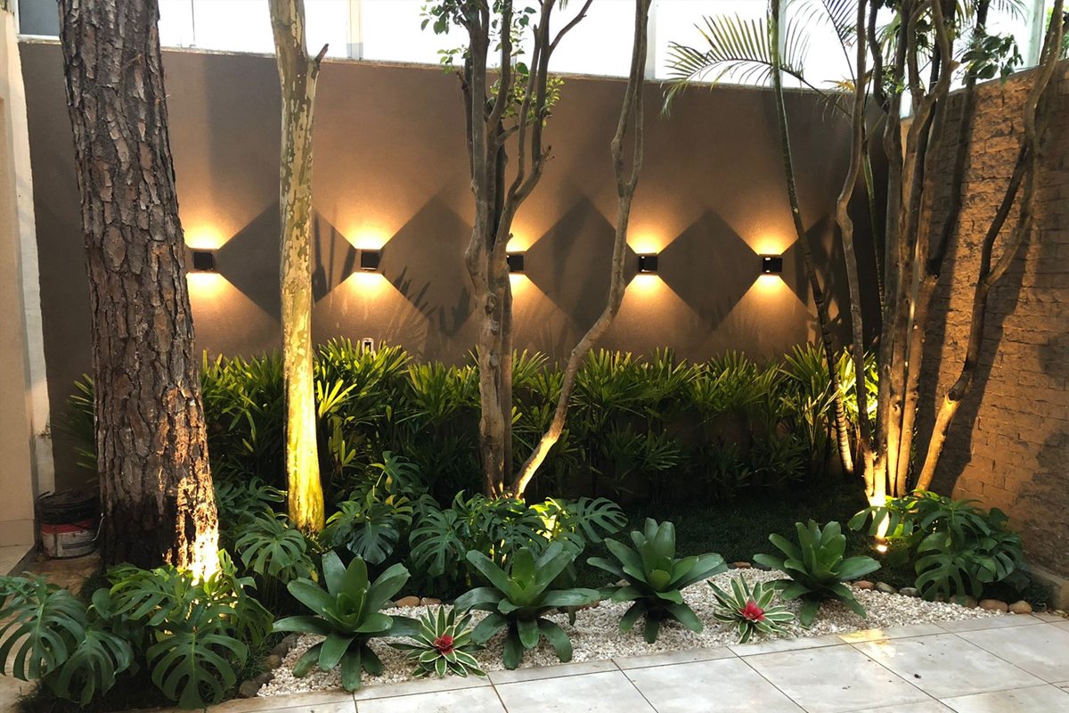 Jardim vertical moderno em São Paulo