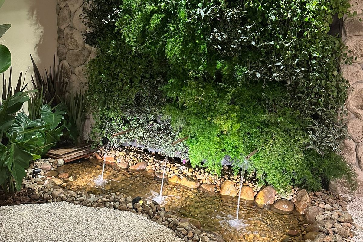 Jardim vertical moderno em São Paulo