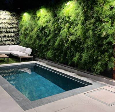 Projeto paisagístico residencial com jardim moderno